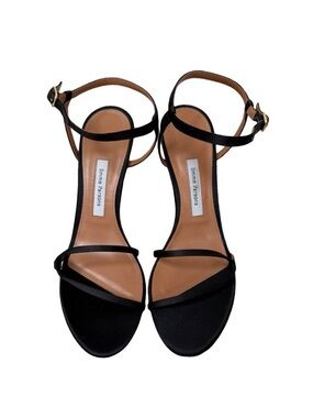 Emme Parsons Black Satin Loop Heel - Size: IT 37.5